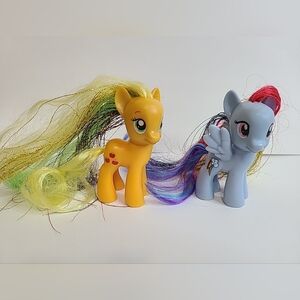 My Little Pony Yellow and Blue Figures